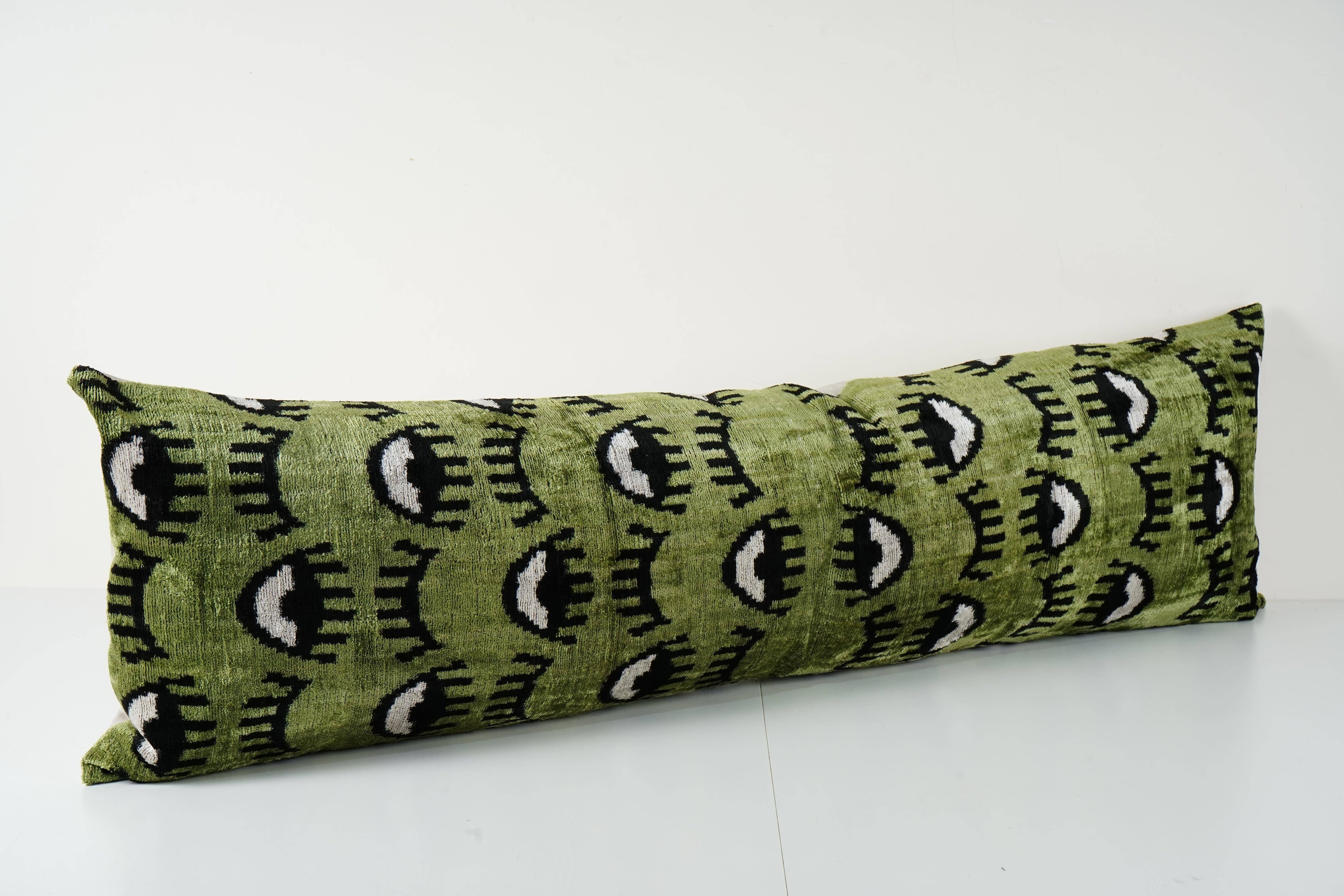 Silk Ikat Velvet Pillow Cover | 16'' x 51''