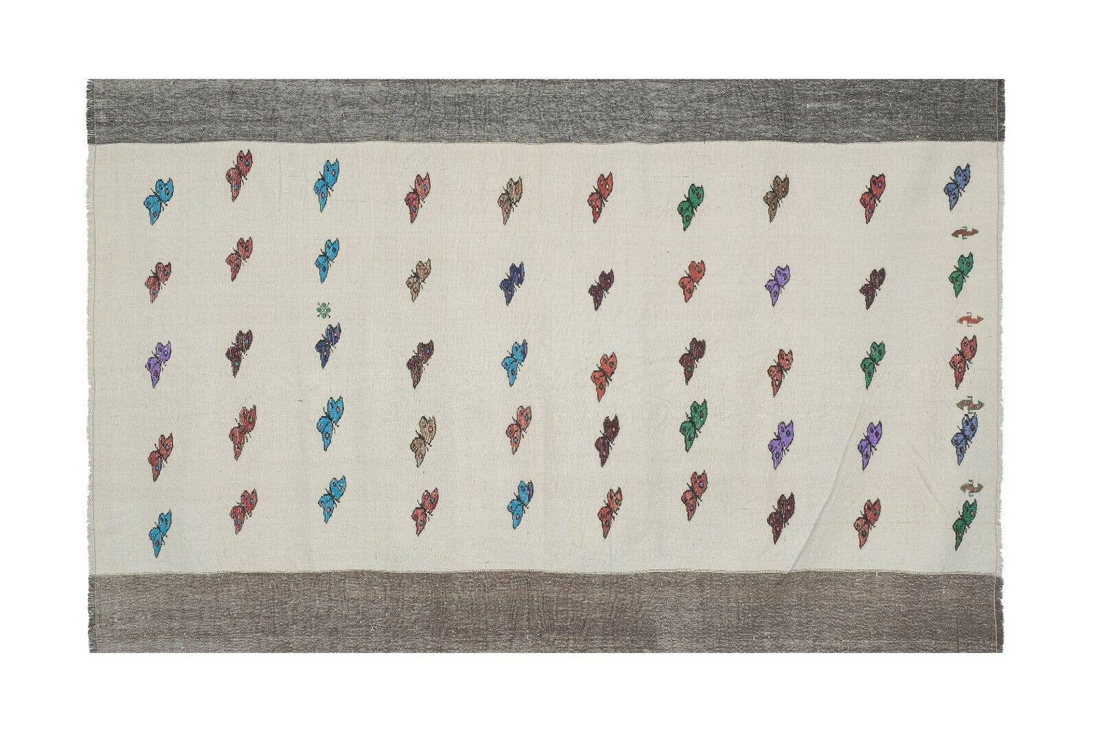 Vintage Turkish Kilim Rug 5'9'' x 8'6''
