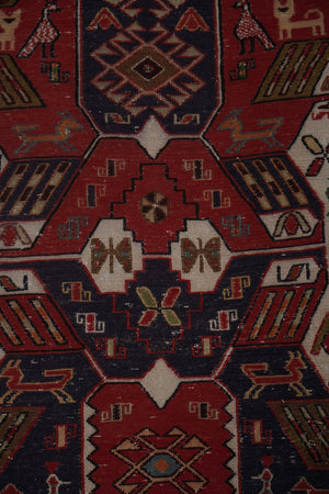 Vintage Soumac Kilim Rug 4' x 6'4''