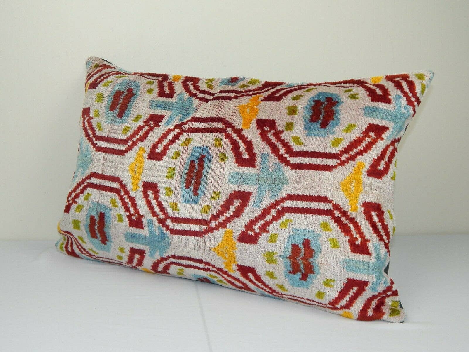 Silk Ikat Velvet Pillow Cover | 16'' x 24''