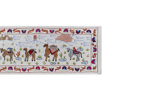 Hand-Embroidered Suzani Table Runner 1'8'' x 6'3''