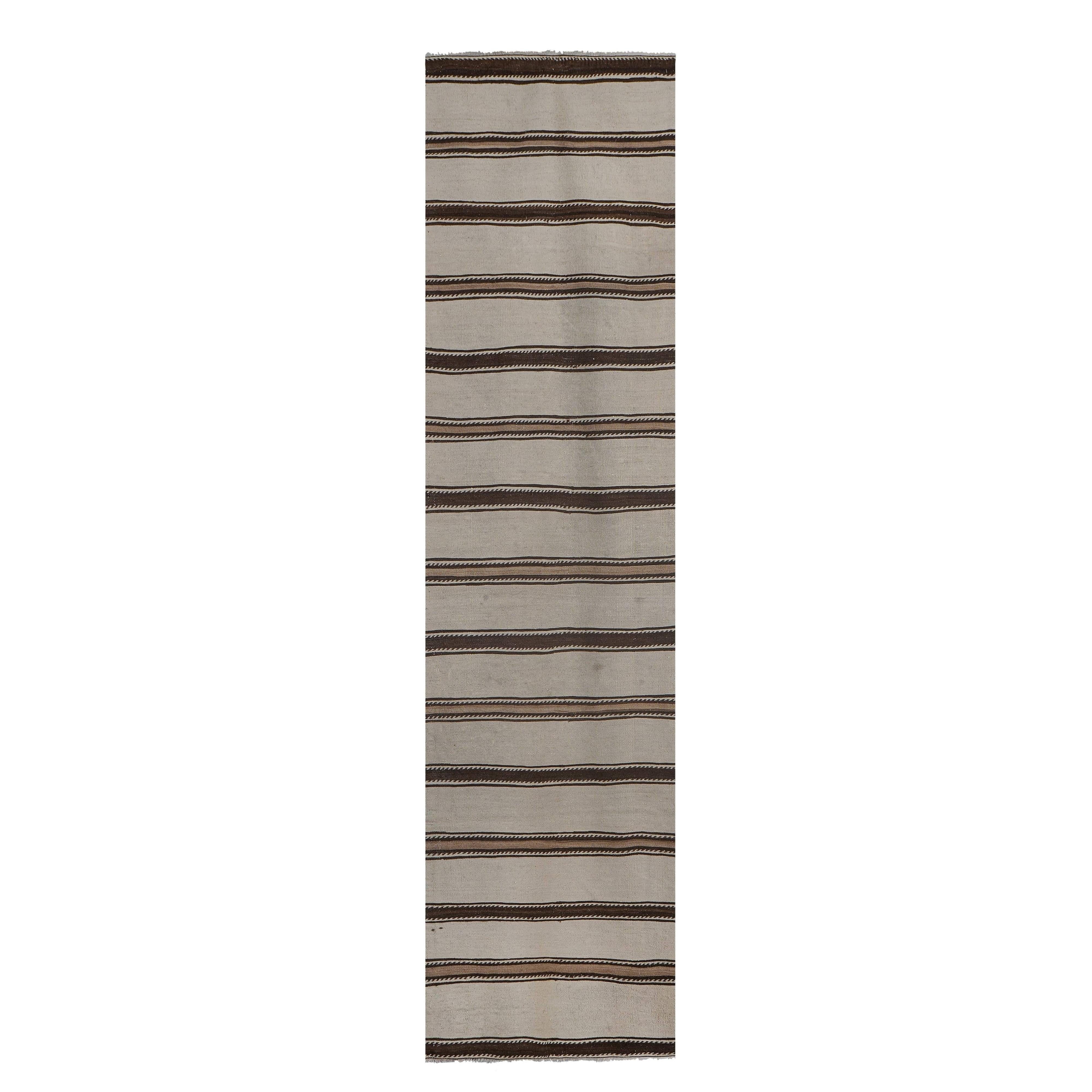 Vintage Turkish Kilim Runner 2'6'' x 9'4''