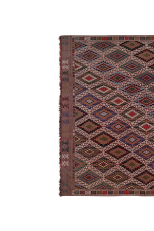 Vintage Turkish Kilim Rug 5'6'' x 8'5''