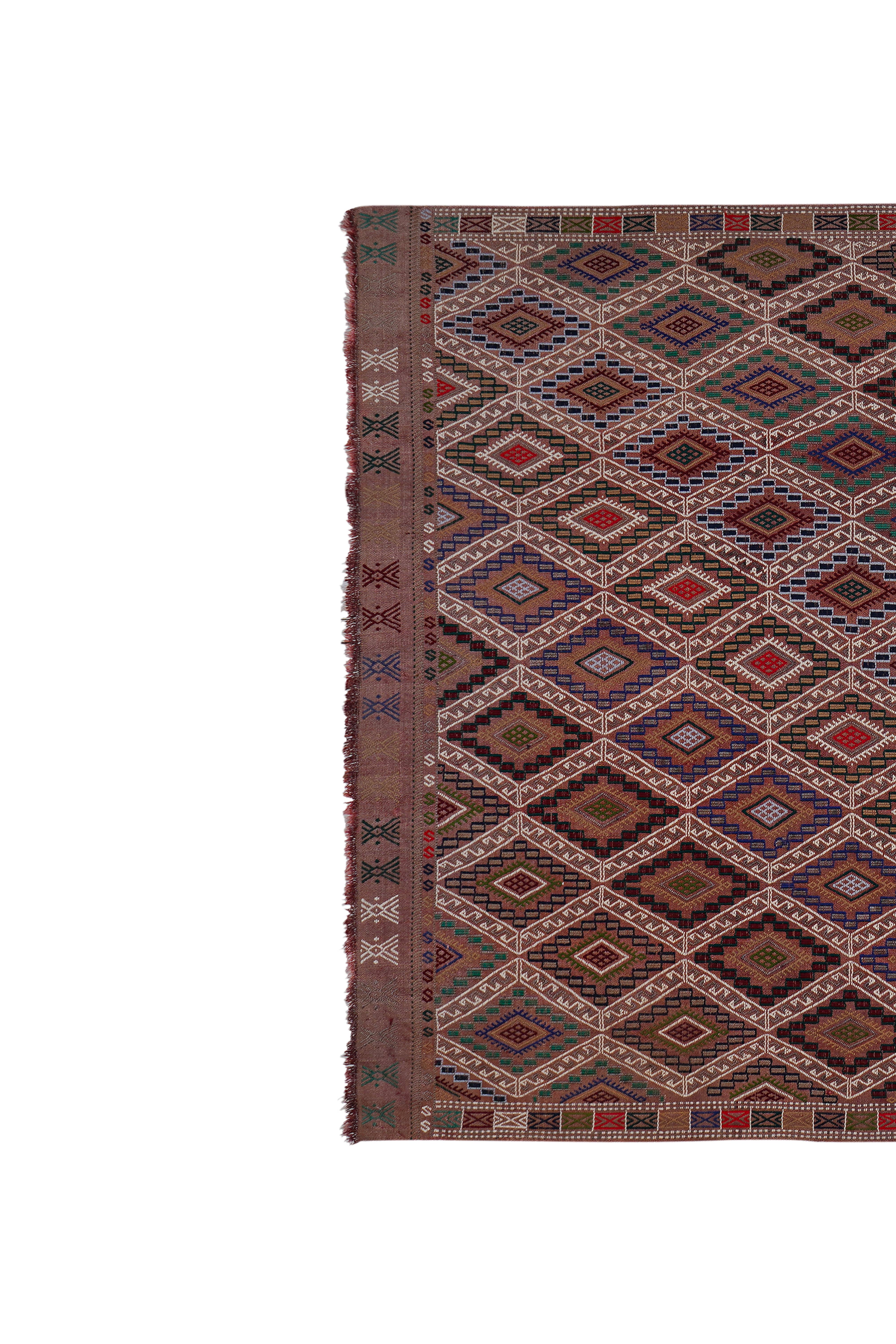 Vintage Turkish Kilim Rug 5'6'' x 8'5''