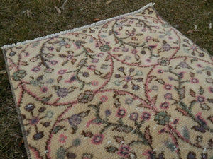 Vintage Turkish Anatolian Oushak Runner 2'1'' x 10'4''
