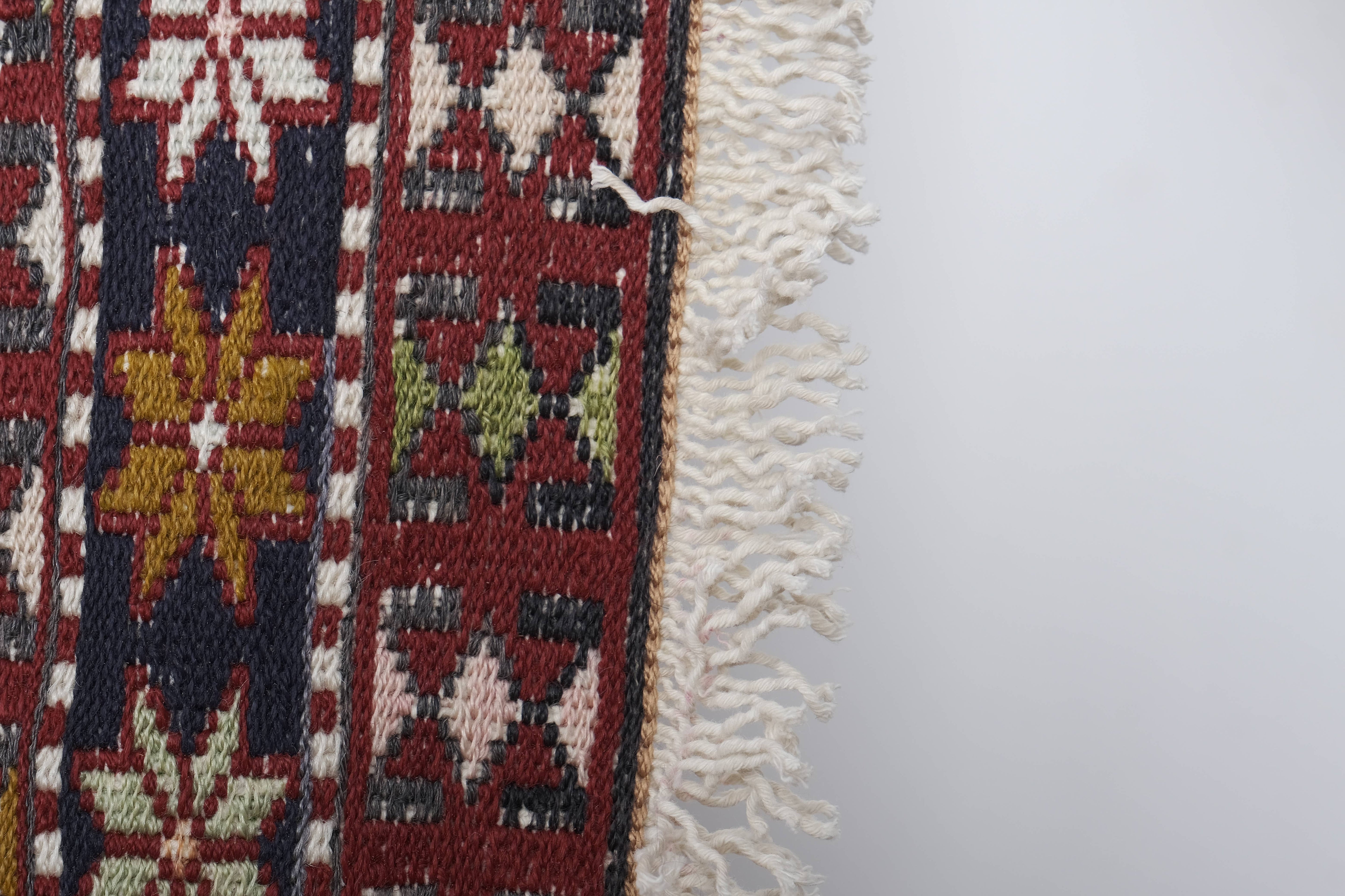 Vintage Turkish Soumac Kilim Rug 3'6'' x 6'1''