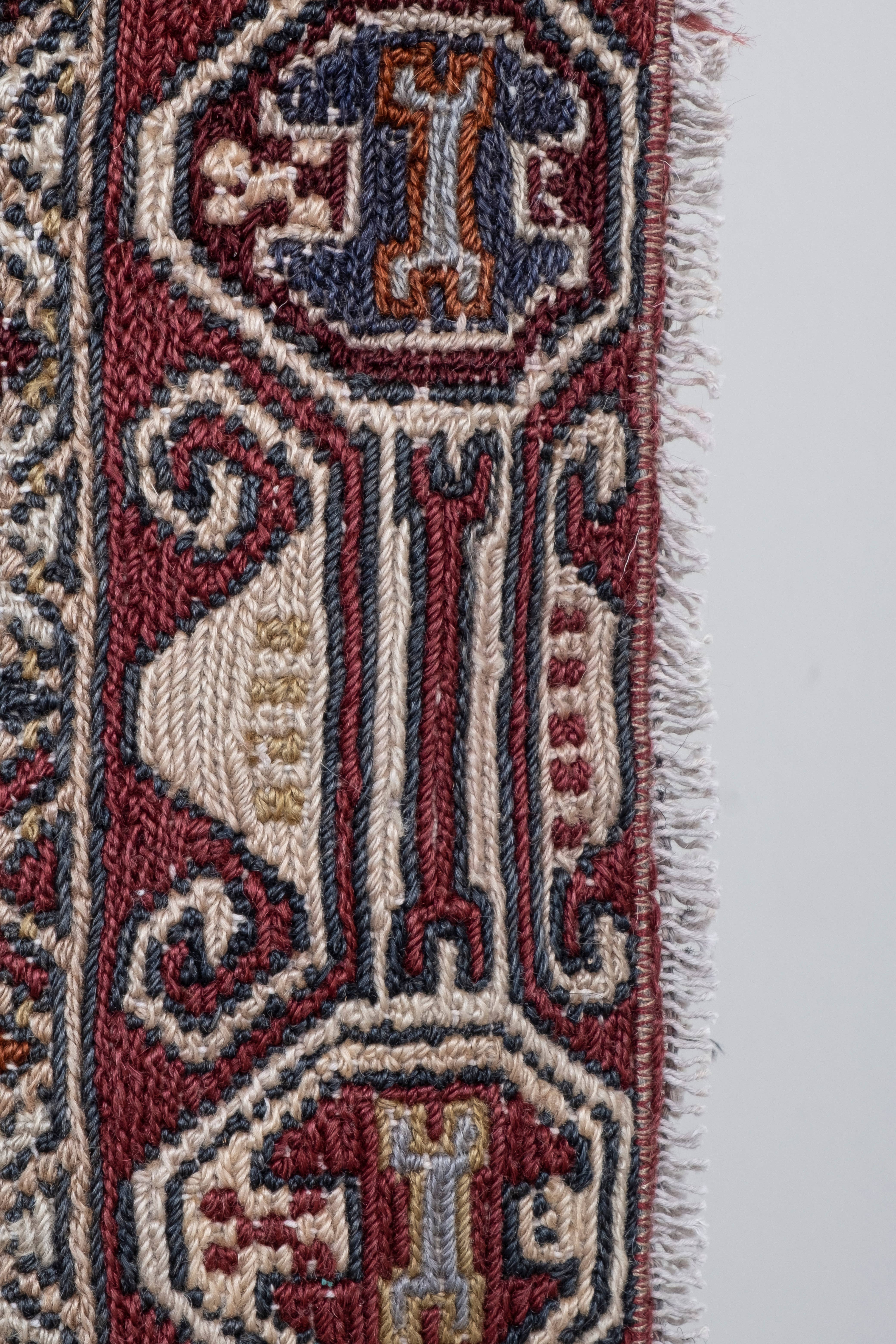 Hand-Embroidered Vintage Textile 42'' x 57''