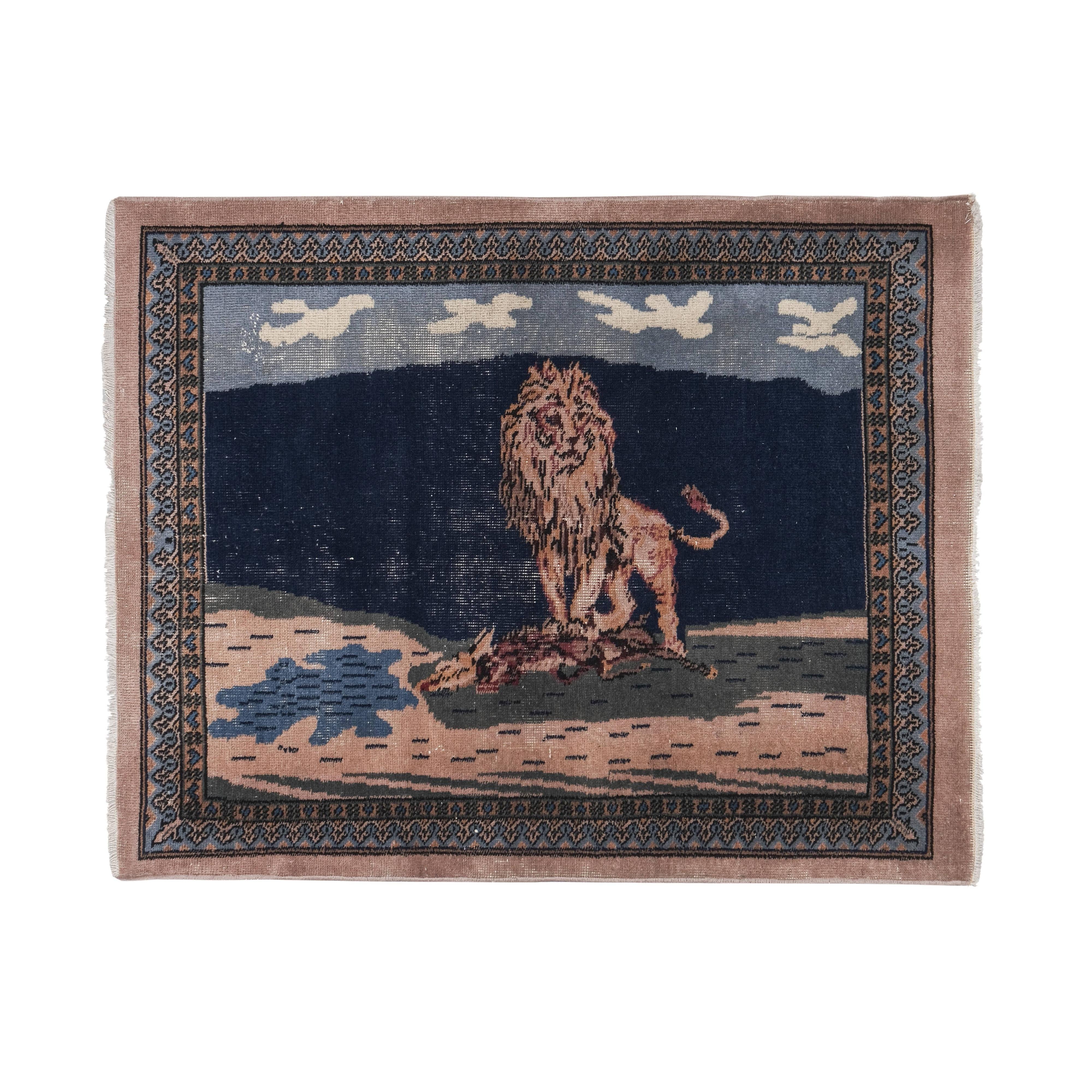 Vintage Turkish Rug 3'3'' x 4'