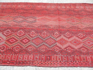 Vintage Turkish Konya Kilim Runner 3'10'' x 11'7''