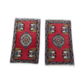Vintage Turkish Yastik Rugs Set of 2 | 21'' x 34''