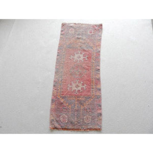Vintage Turkish Rug 17'' x 41''