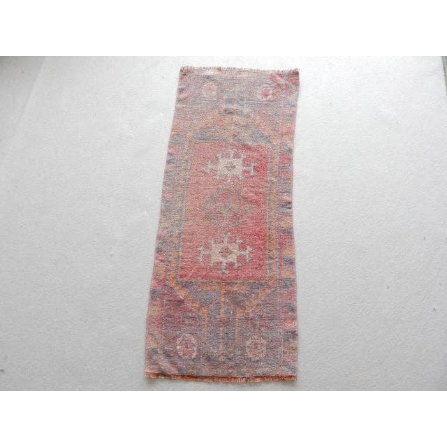 Vintage Turkish Rug 17'' x 41''