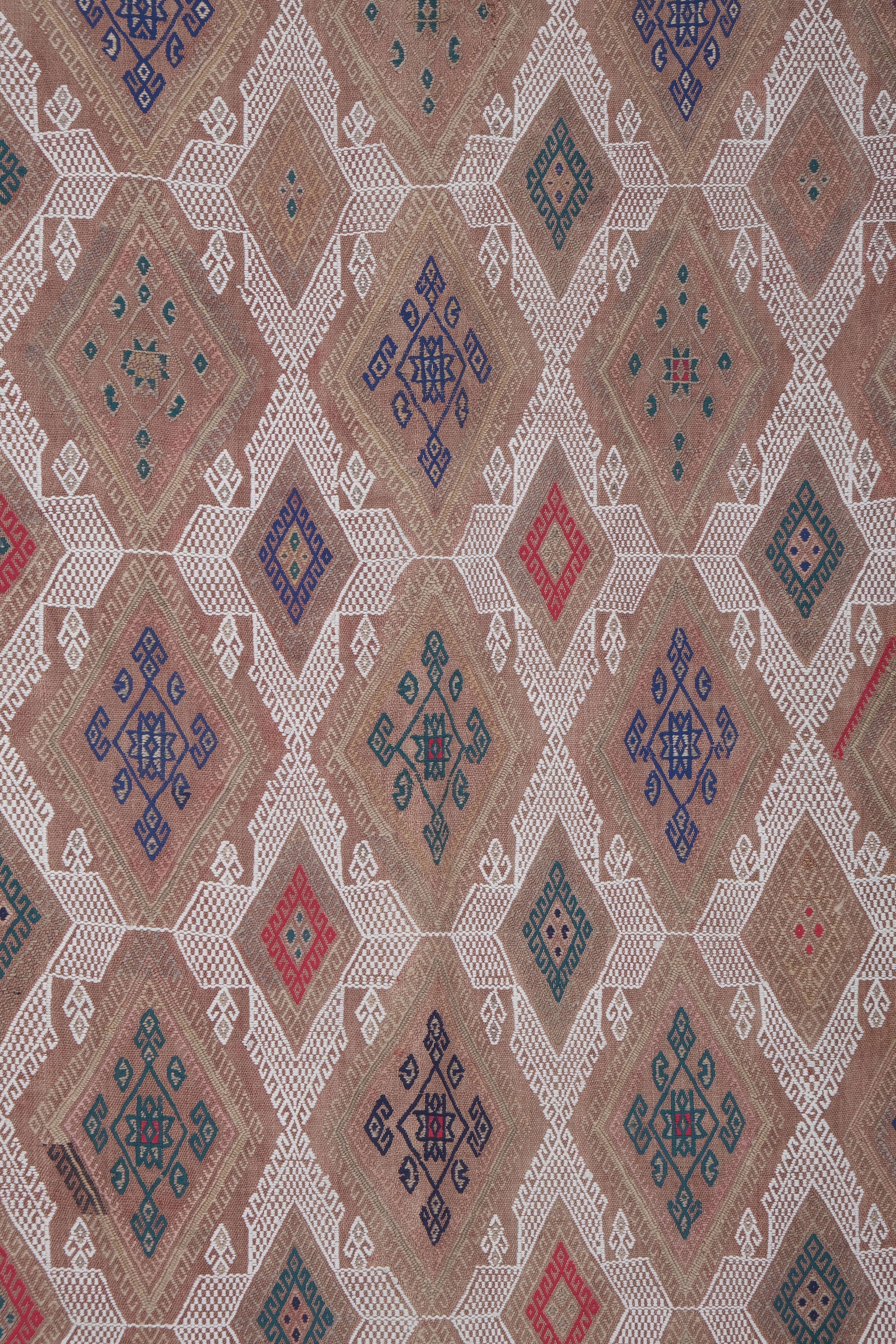 Vintage Turkish Kilim Rug 4'10'' x 6'8''