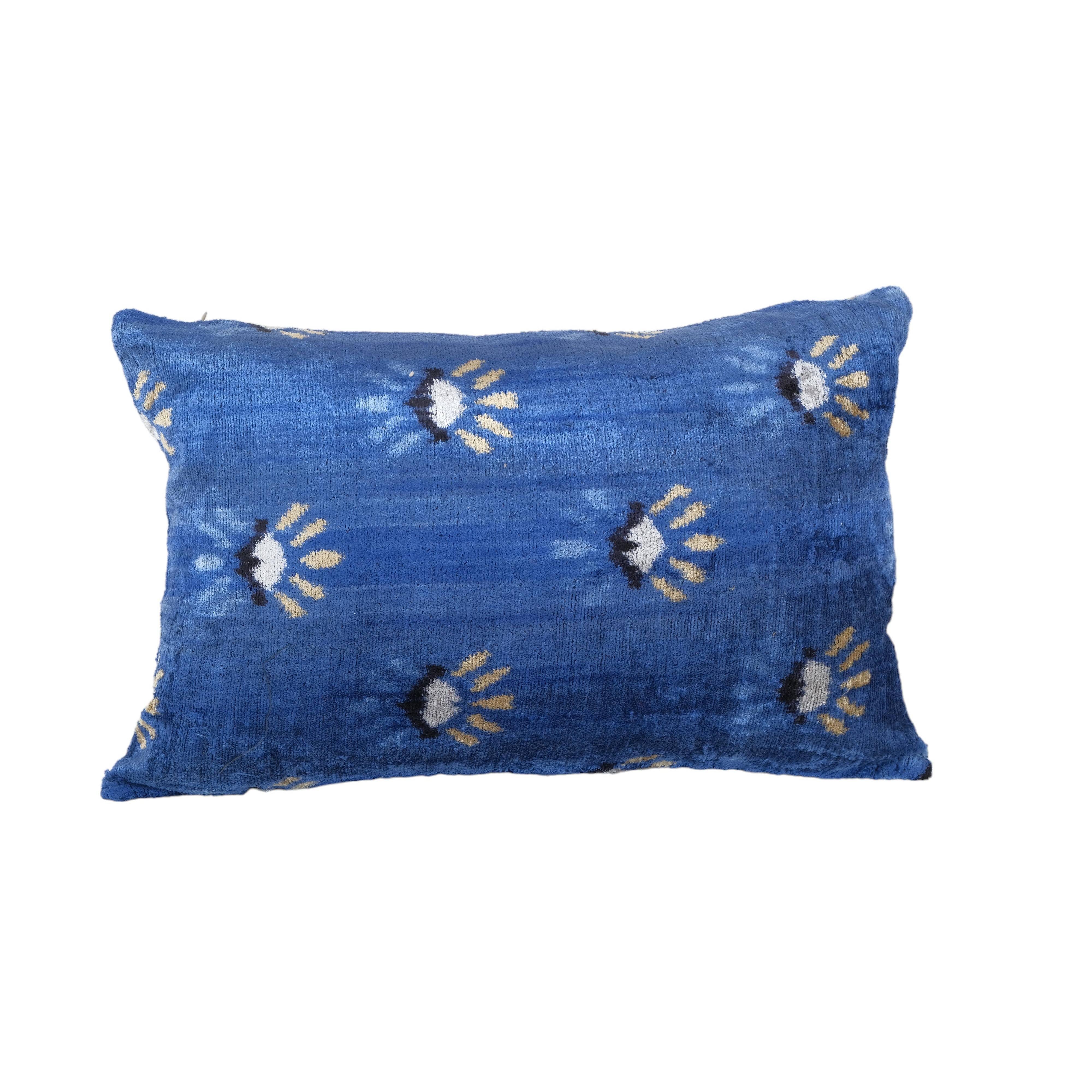 Silk Ikat Velvet Pillow Cover | 16'' x 24''