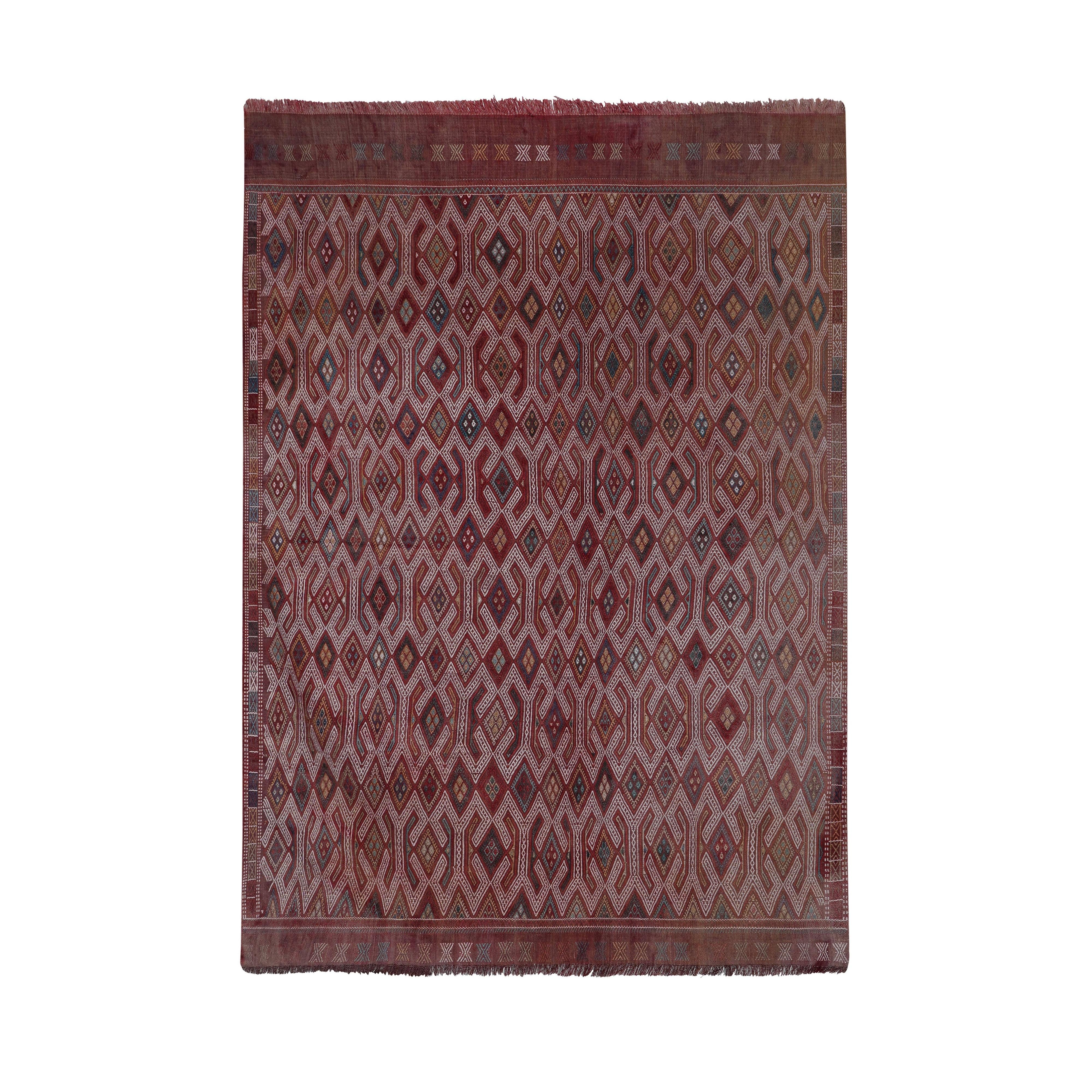 Vintage Turkish Kilim Rug 5'9'' x 8'2''