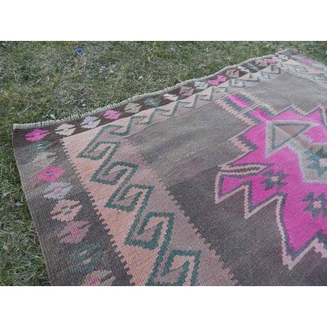 Vintage Turkish Kilim Runner 4'11'' x 10'10''
