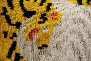 Tiger Silk Ikat Velvet Pillow Cover | 16'' x 22''
