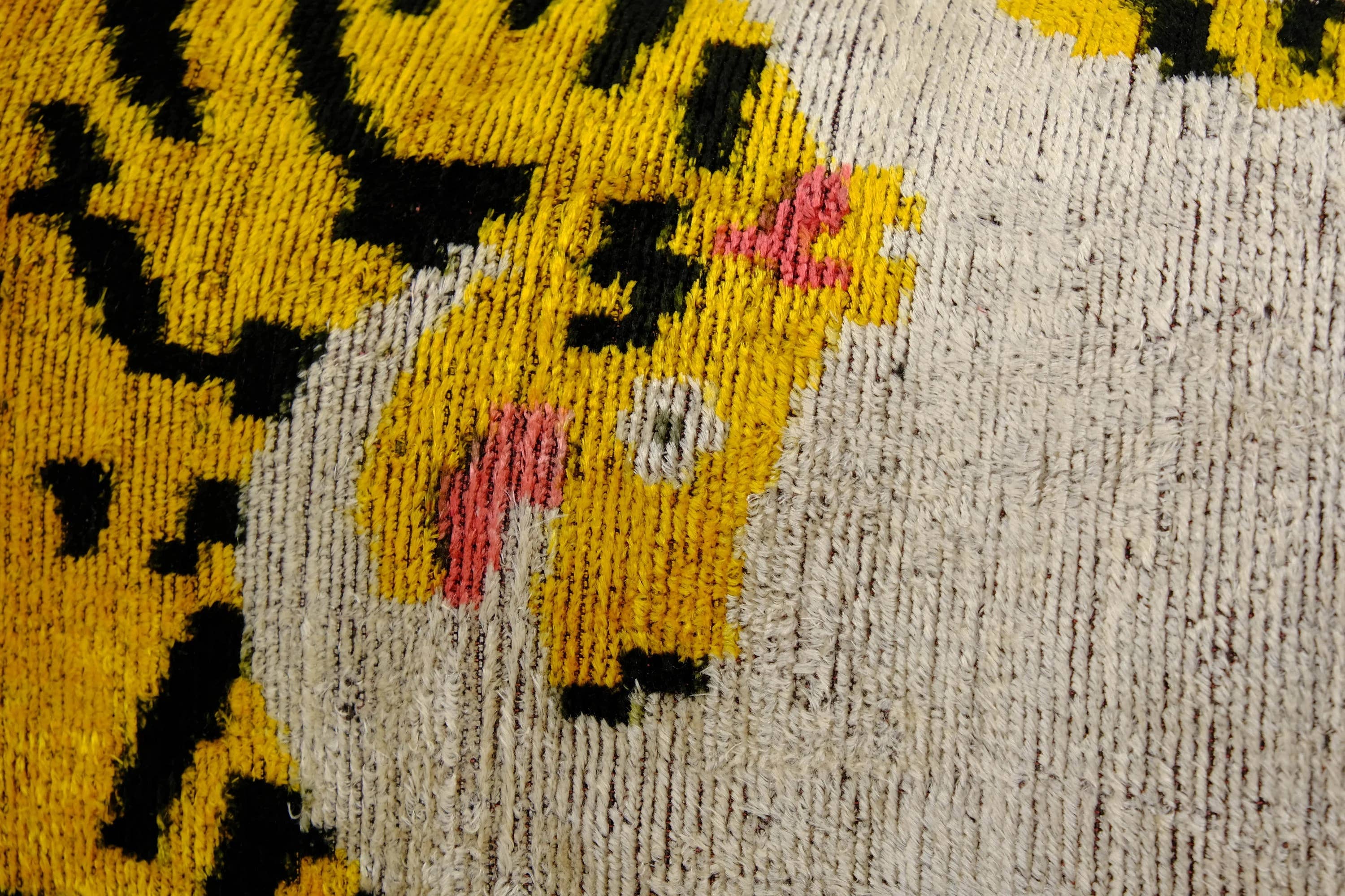 Tiger Silk Ikat Velvet Pillow Cover | 16'' x 22''
