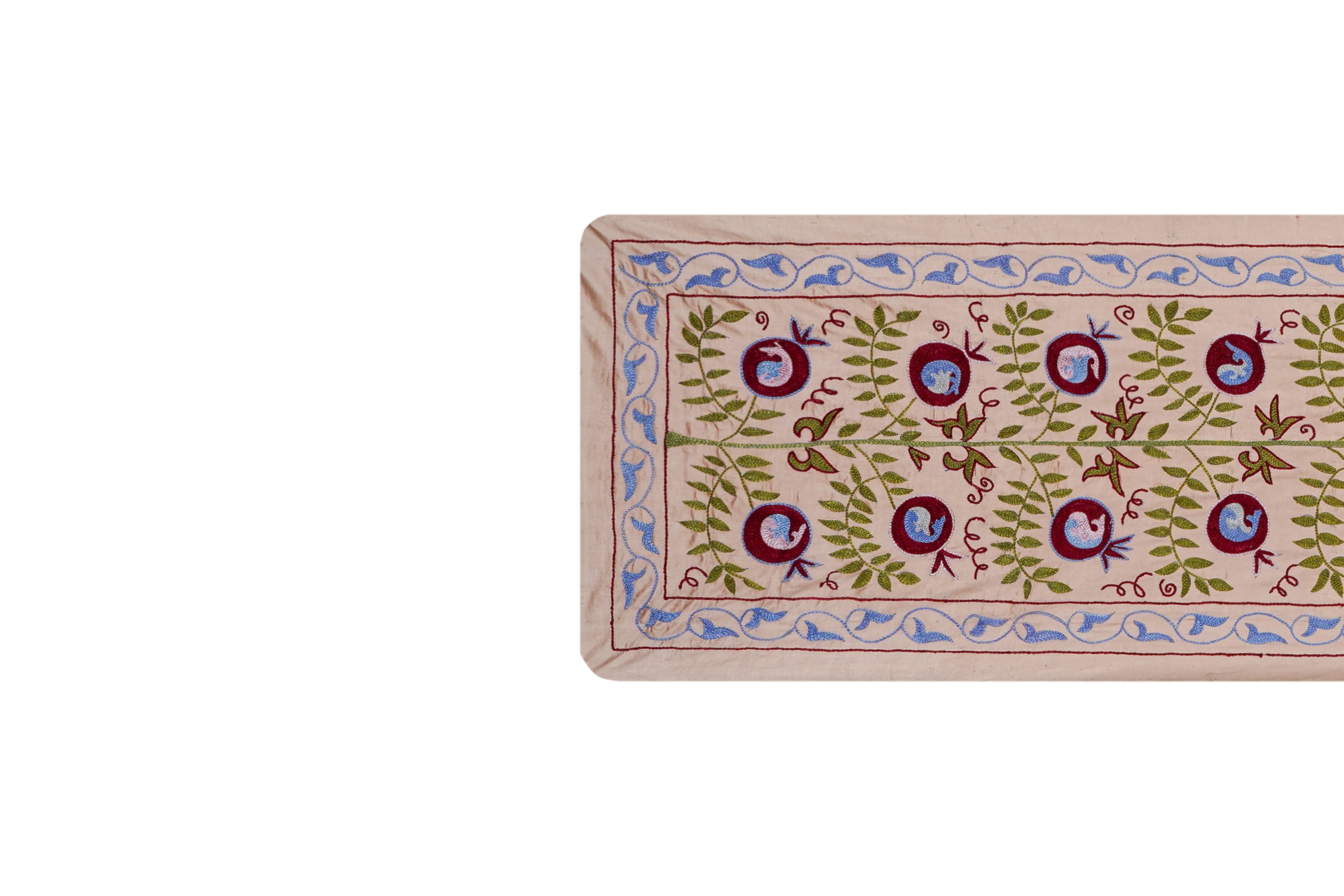Hand-Embroidered Suzani Runner 1'9'' x 6'3''
