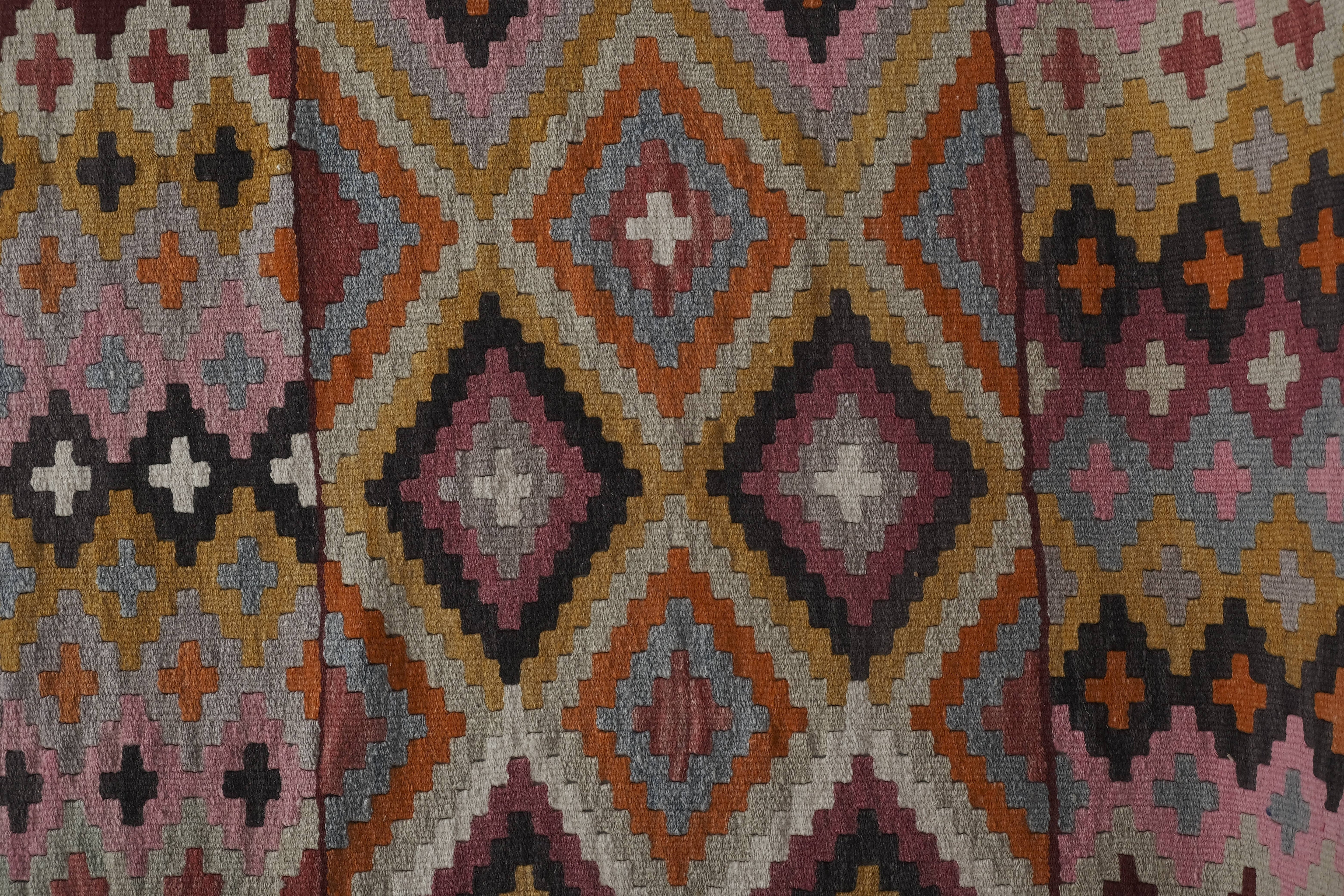 Vintage Turkish Kilim Runner 2'5'' x 15'1''