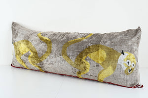 Silk Ikat Velvet Pillow Cover | 17'' x 48''