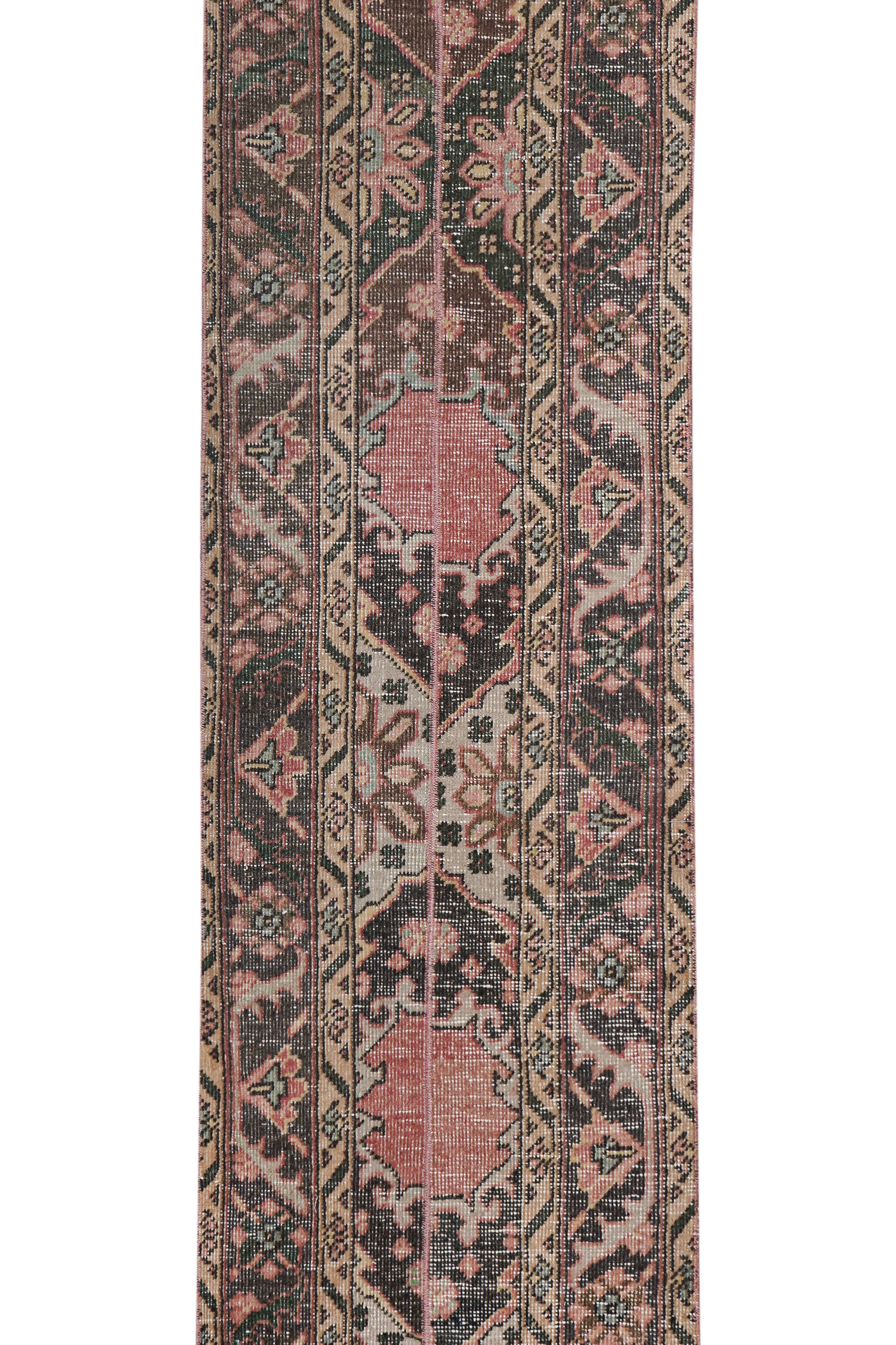 Vintage Turkish Karapinar Runner Rug 1'8'' x 17'2''