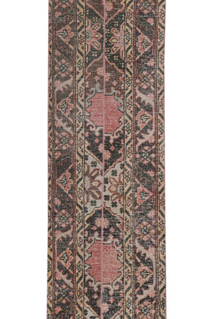 Vintage Turkish Karapinar Runner Rug 1'8'' x 17'2''