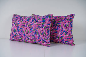 Uzbek Roller Printed Pillow Cover Set of 2 | 11'' x 19''