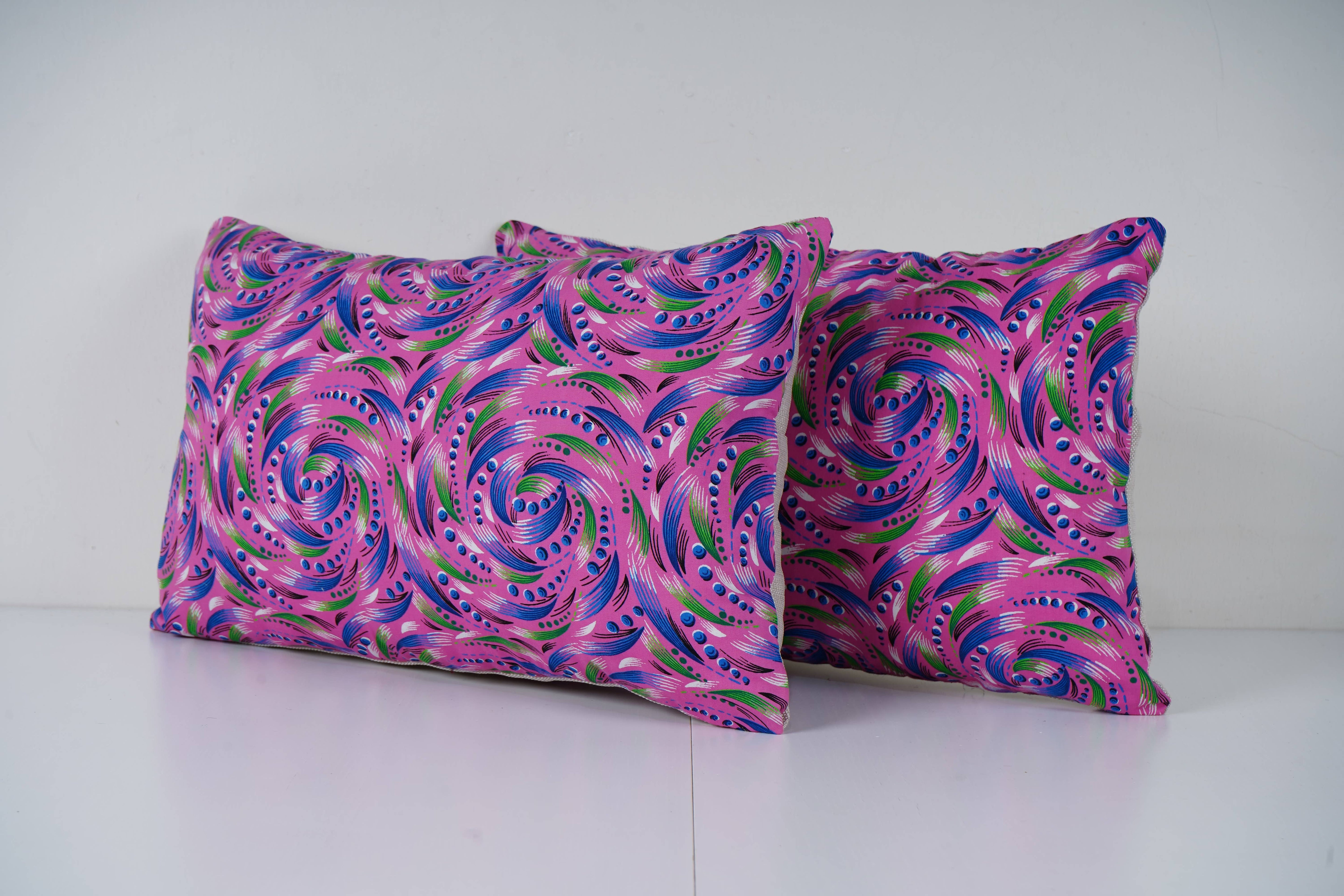 Uzbek Roller Printed Pillow Cover Set of 2 | 11'' x 19''
