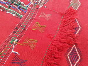 Vintage Turkish Kilim Rug 5'3'' x 6'9''