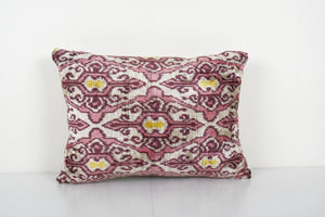 Silk Ikat Velvet Pillow Cover | 16'' x 22''