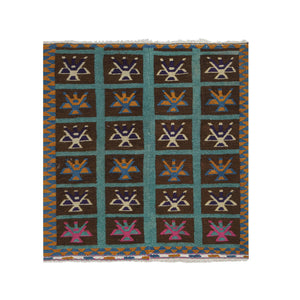 Vintage Turkish Tulu Rug 4'1'' x 4'7''