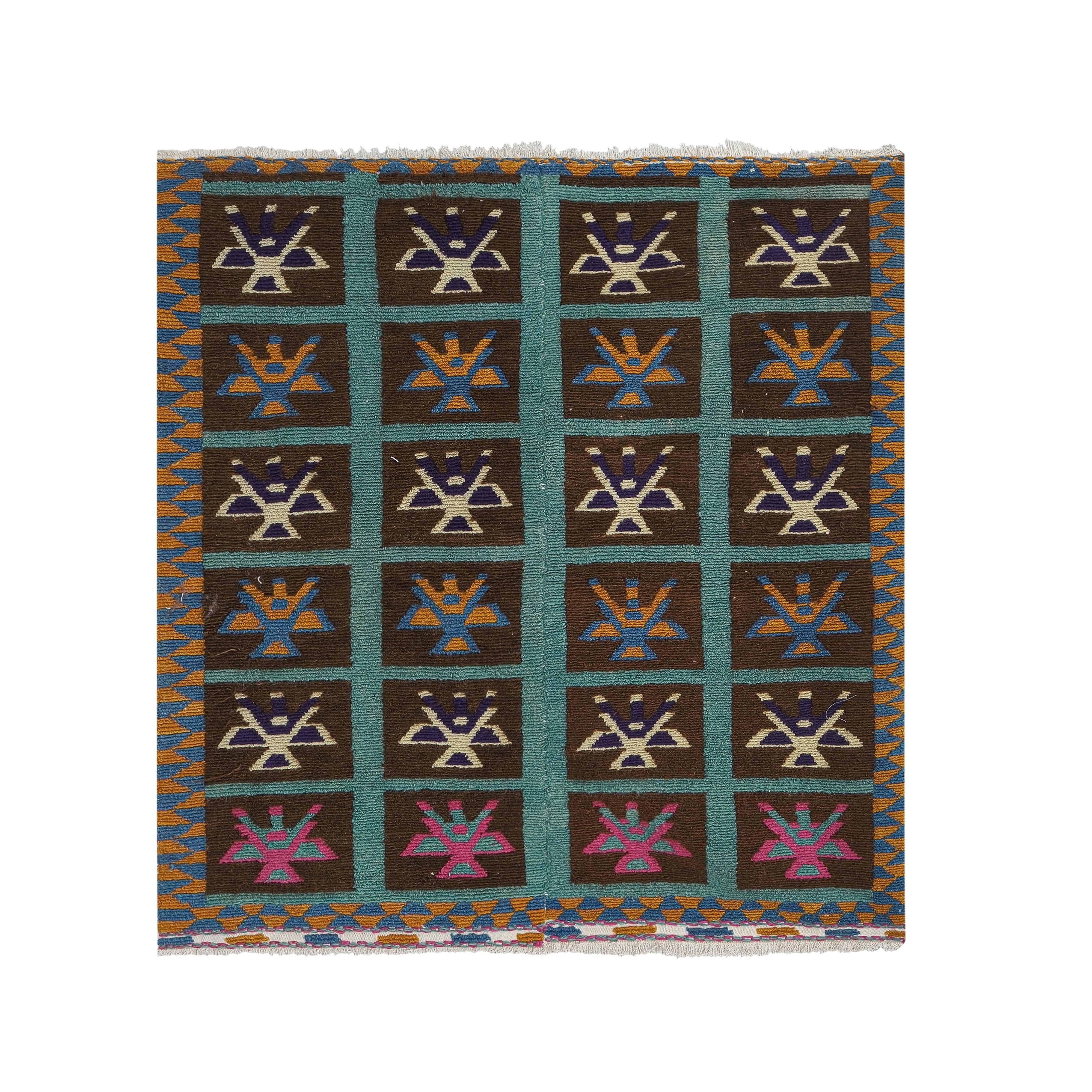 Vintage Turkish Tulu Rug 4'1'' x 4'7''