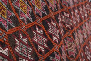 Vintage Turkish Jajim Rug 5'2'' x 8'9''