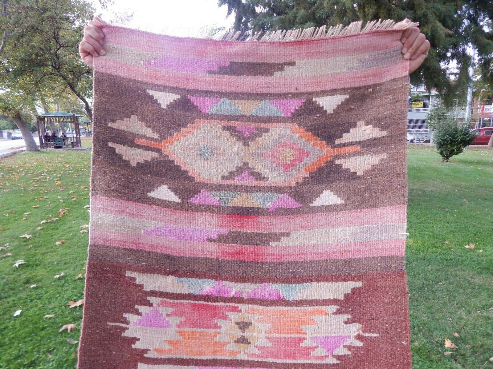 Vintage Kurdish Kilim Runner 2'7'' x 9'9''