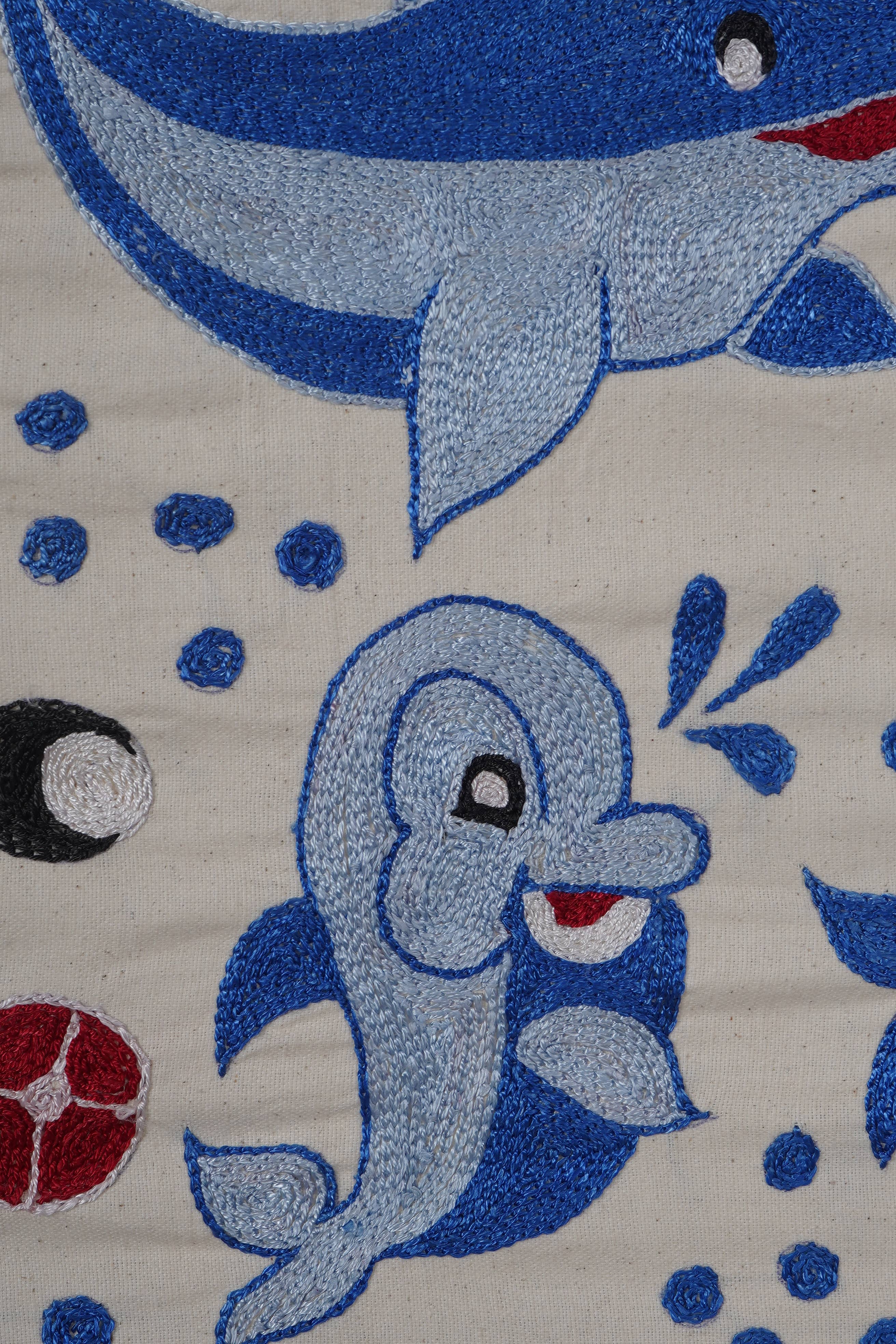 Fish Suzani Wall Hanging & Tablecloth | 20'' x 58''