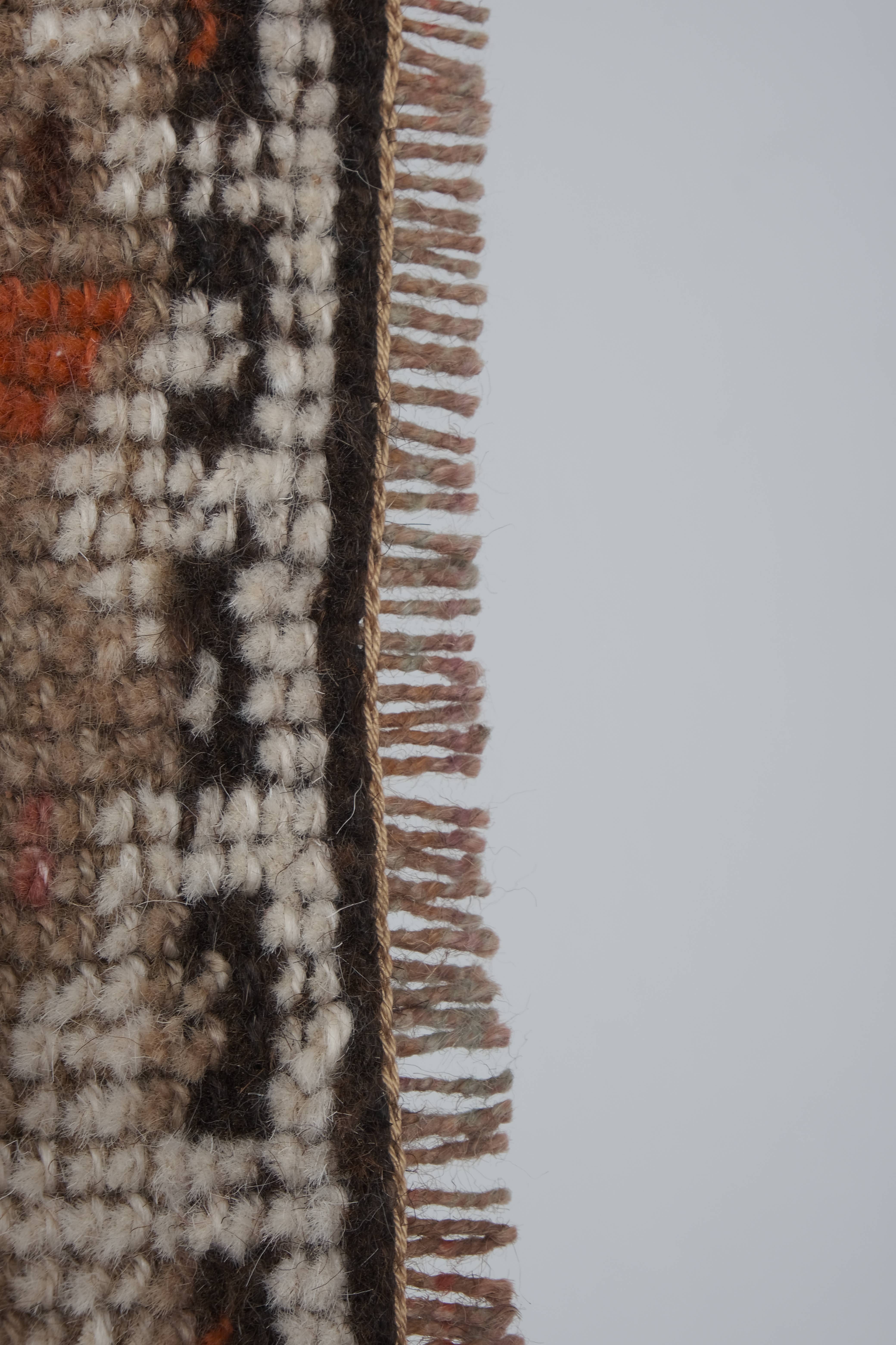 Vintage Kurdish Runner Rug 4'4'' x 8'7''