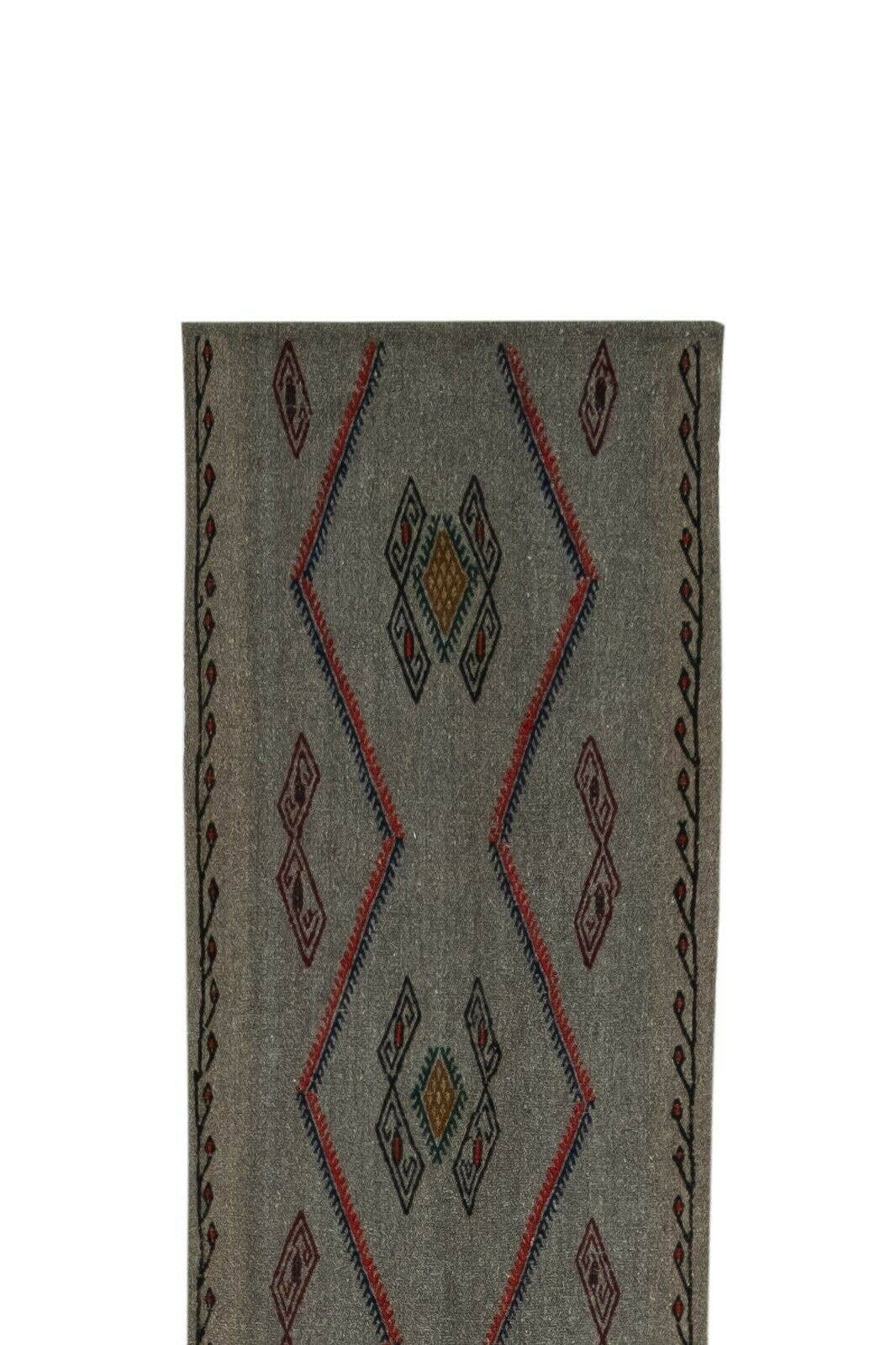 Vintage Turkish Kilim Runner 2' x 15'1''