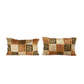 Silk Ikat Velvet Pillow Cover Set of 2 | 15'' x 25''