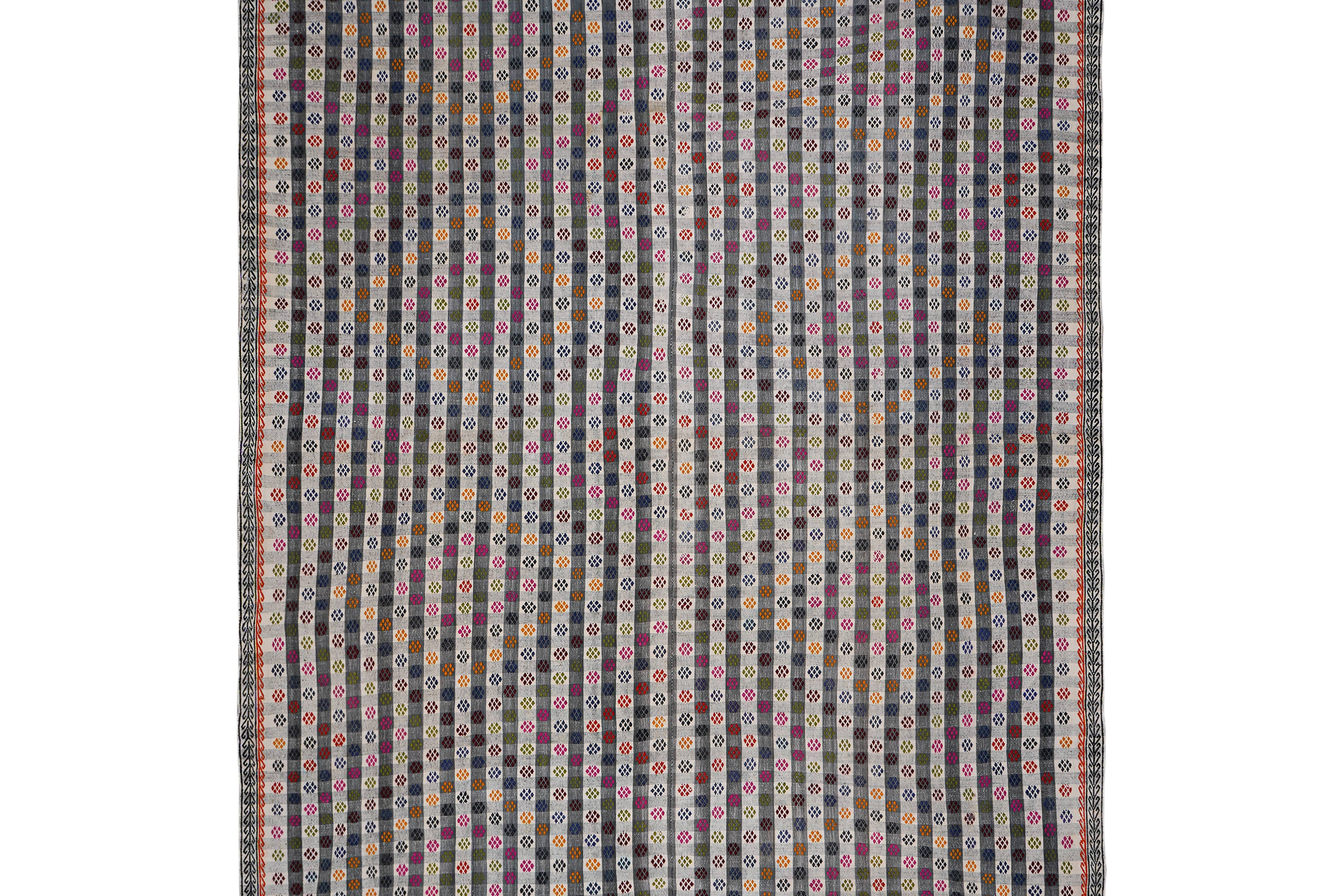 Vintage Adana Kilim Rug 6'9'' x 9'9''