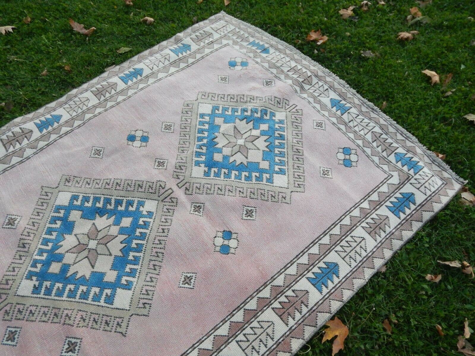 Vintage Turkish Kars Oushak Rug 5'1'' x 6'3''