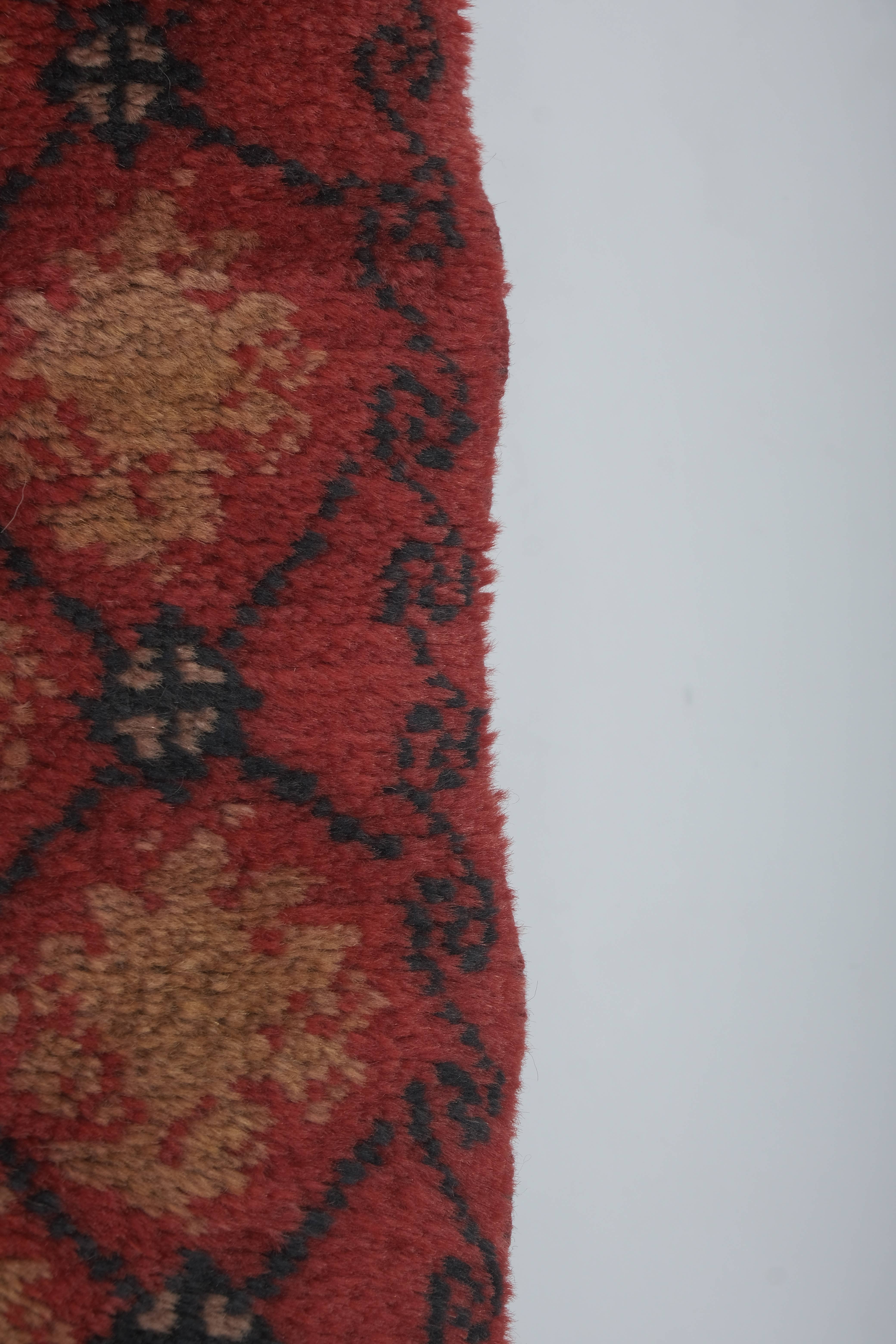 Vintage Turkish Tulu Rug 4'3'' x 5'7''