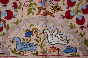 Silk Suzani Wall Hanging & Bedspread 3'4'' x 6'1''