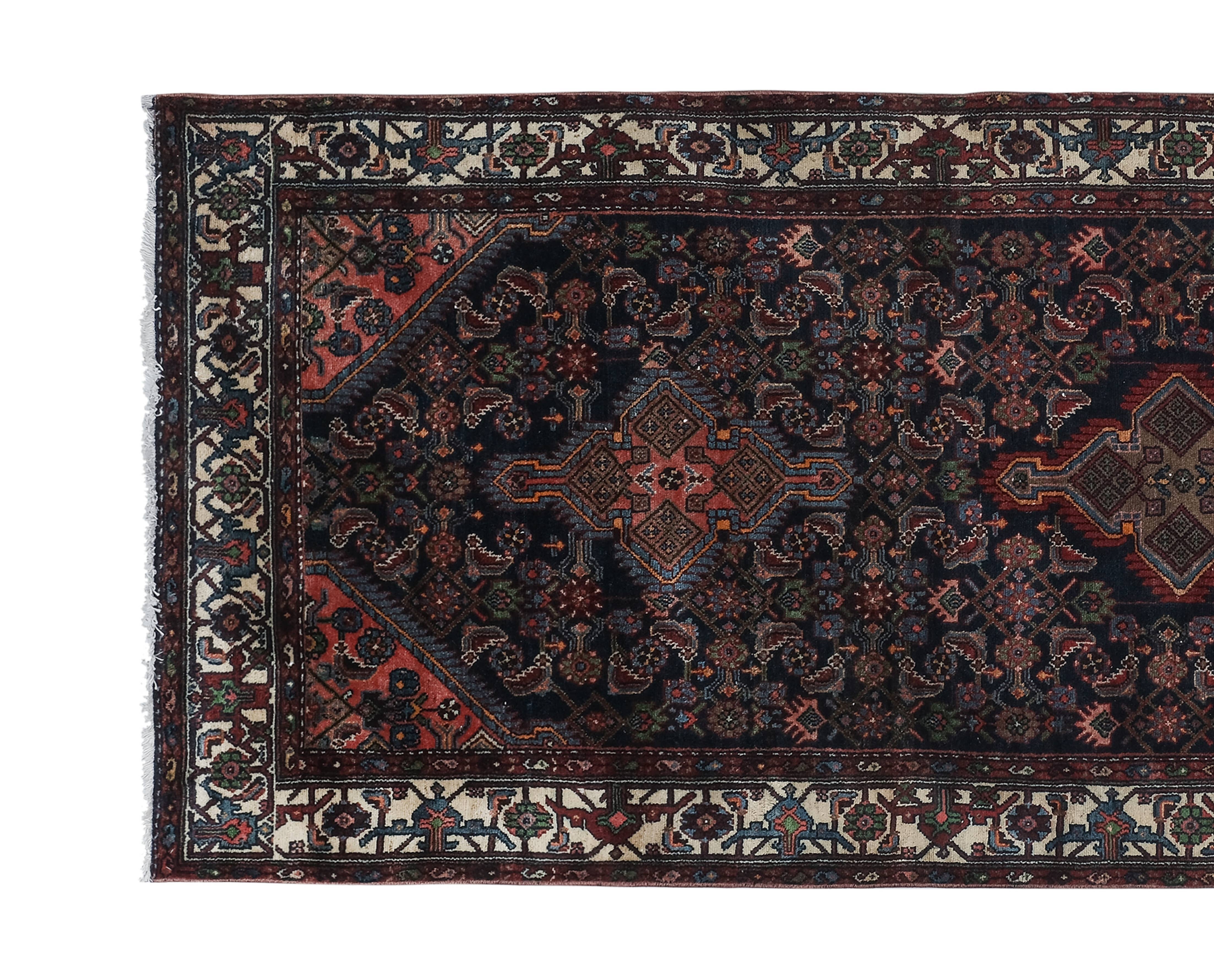 Vintage Turkish Anatolian Runner Rug 4' x 10'5''