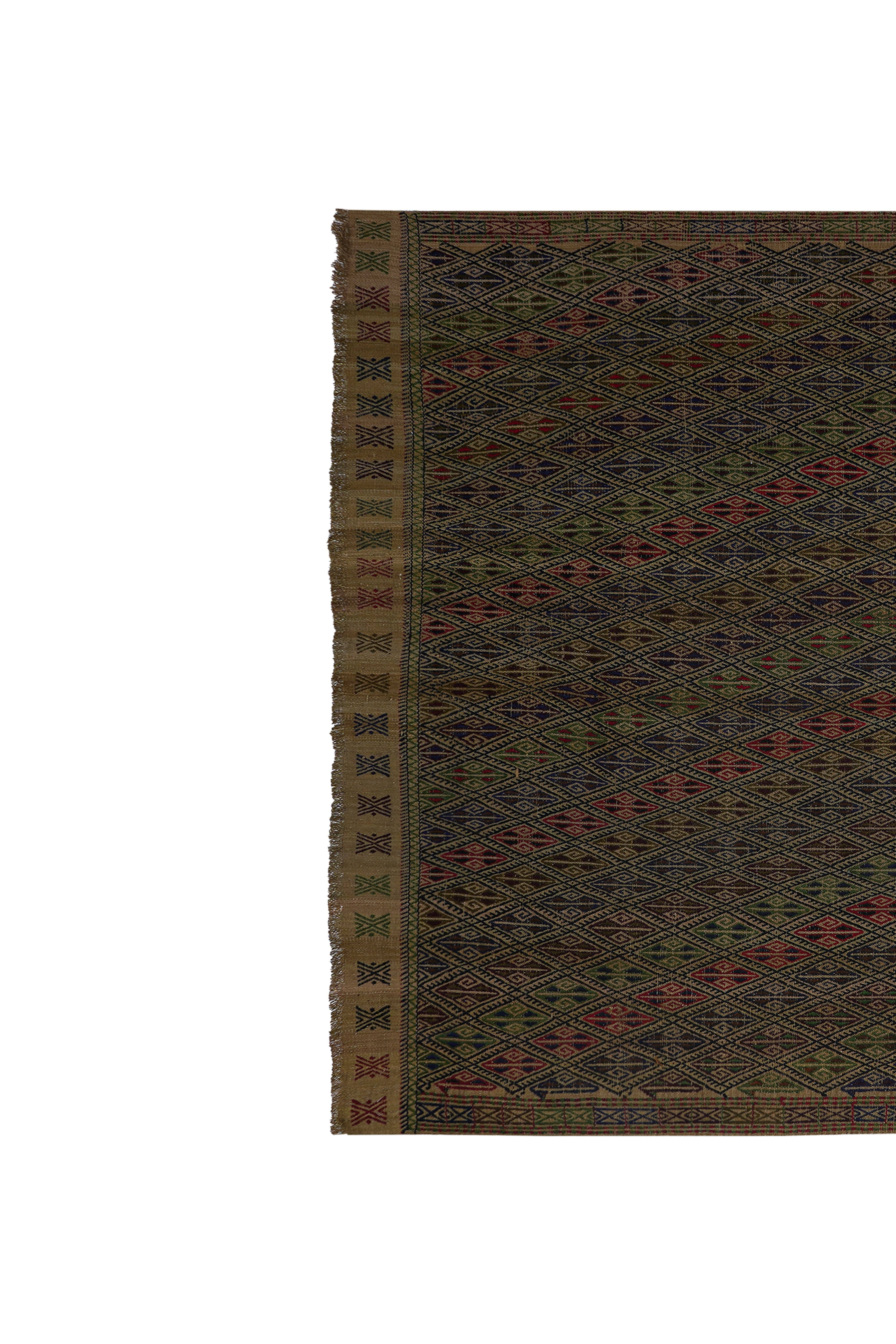 Vintage Turkish Kilim Rug 5'4'' x 7'1''