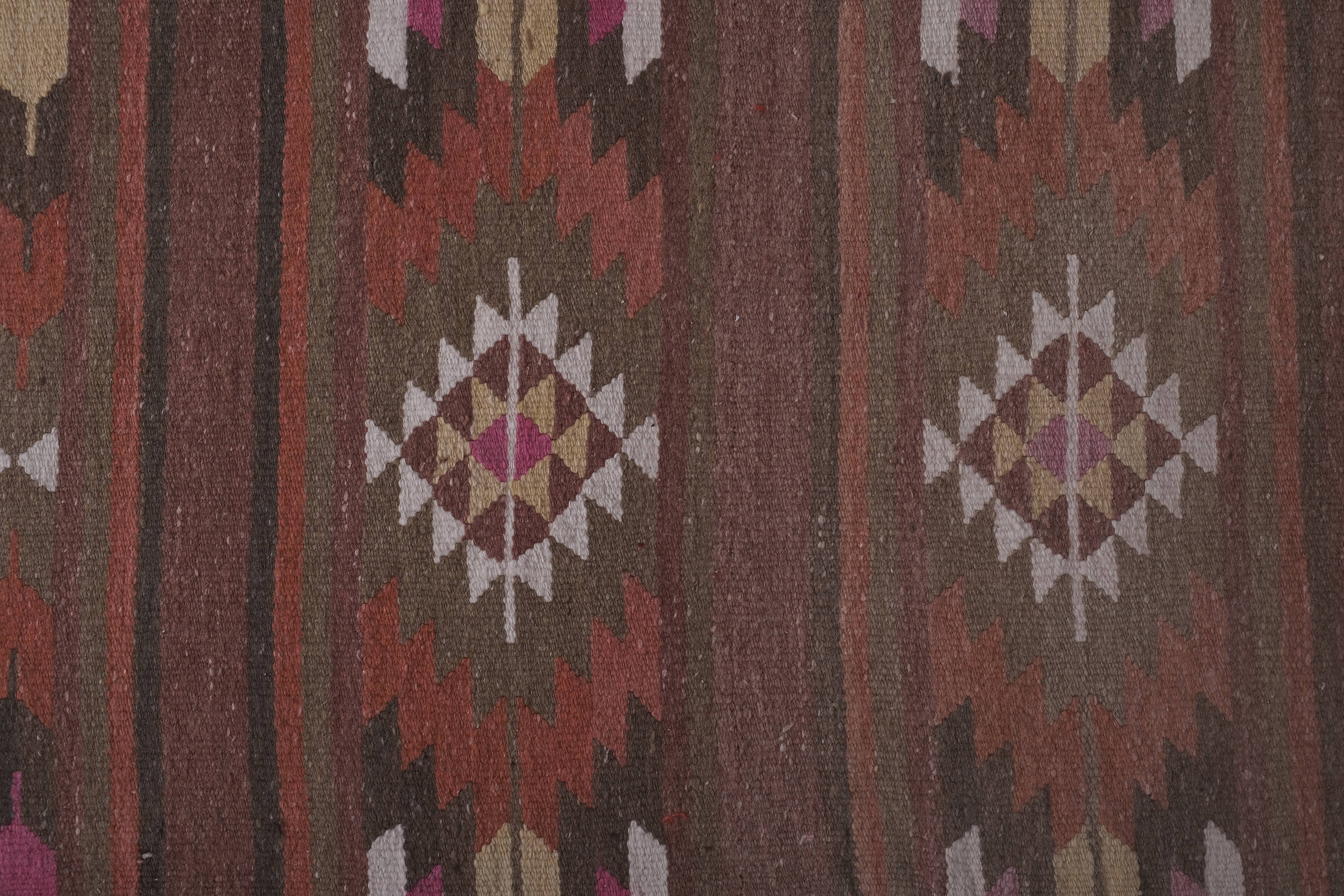 Vintage Turkish Kilim Runner 2'7'' x 24'8''