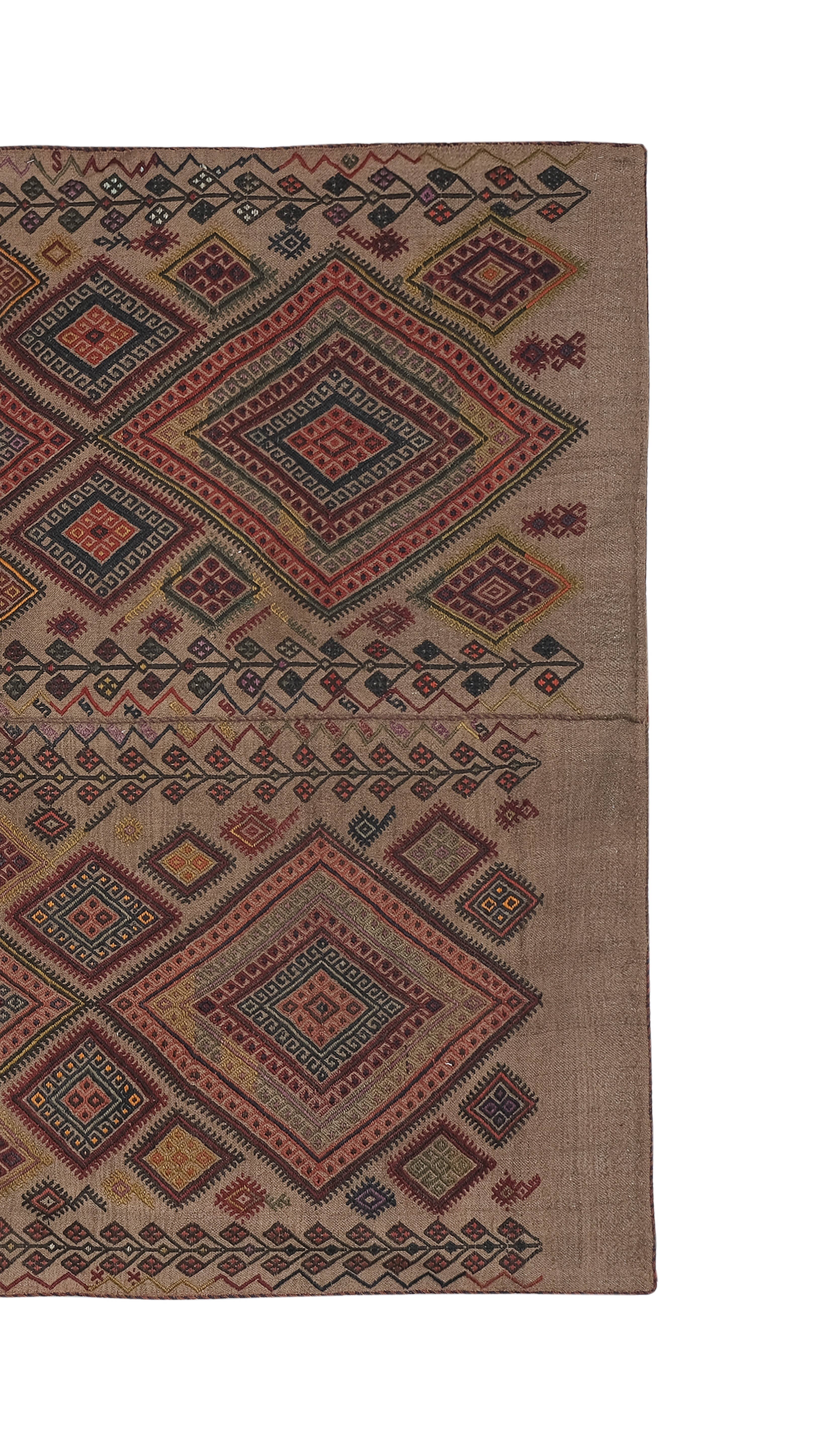 Vintage Turkish Kilim Rug 5'9'' x 6'8''