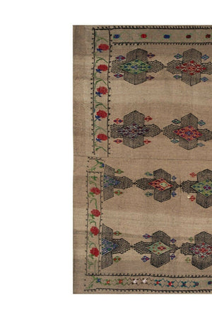 Vintage Turkish Karapinar Kilim Rug 4'7'' x 7'5''
