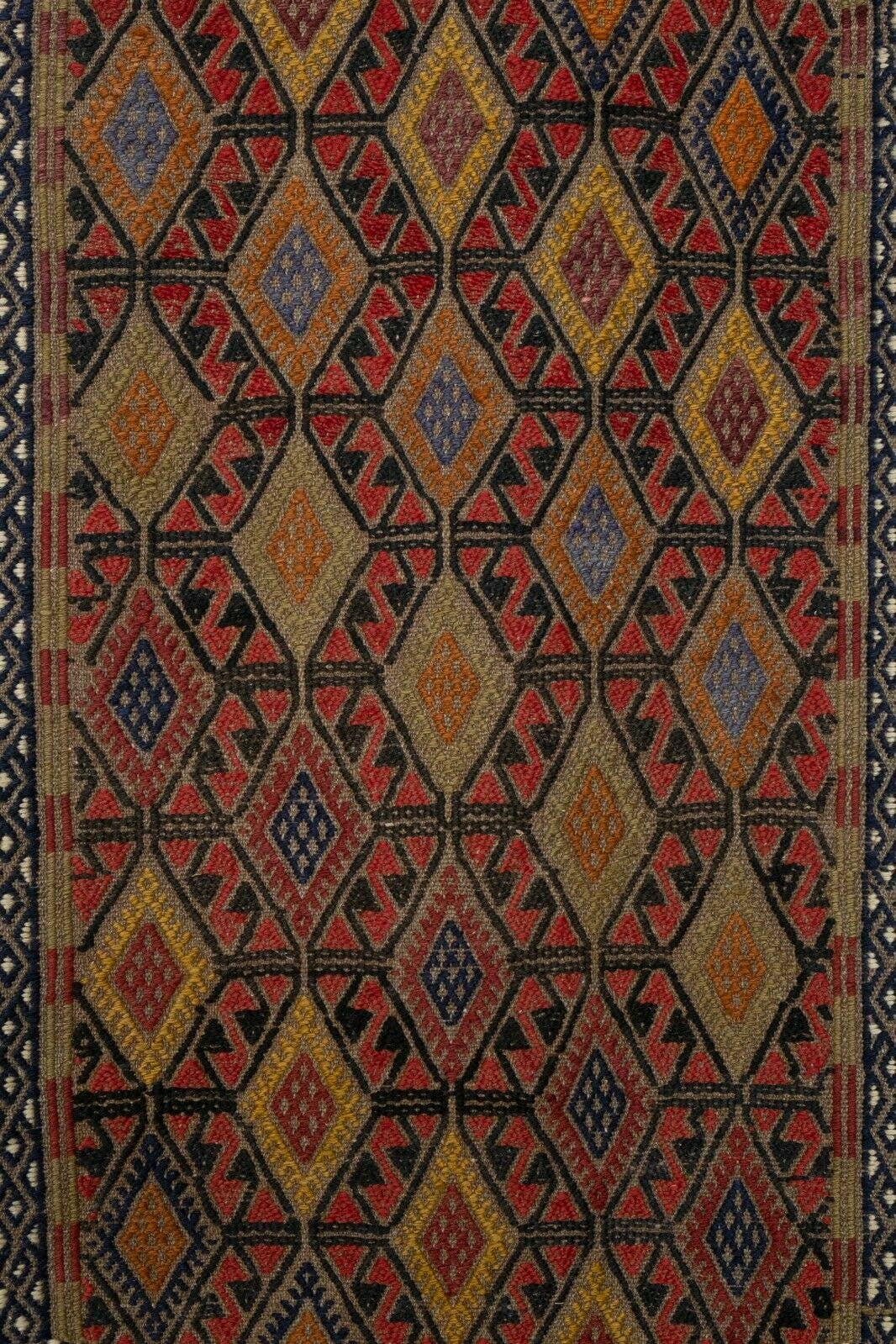 Vintage Turkish Kilim Runner 1'9'' x 13'