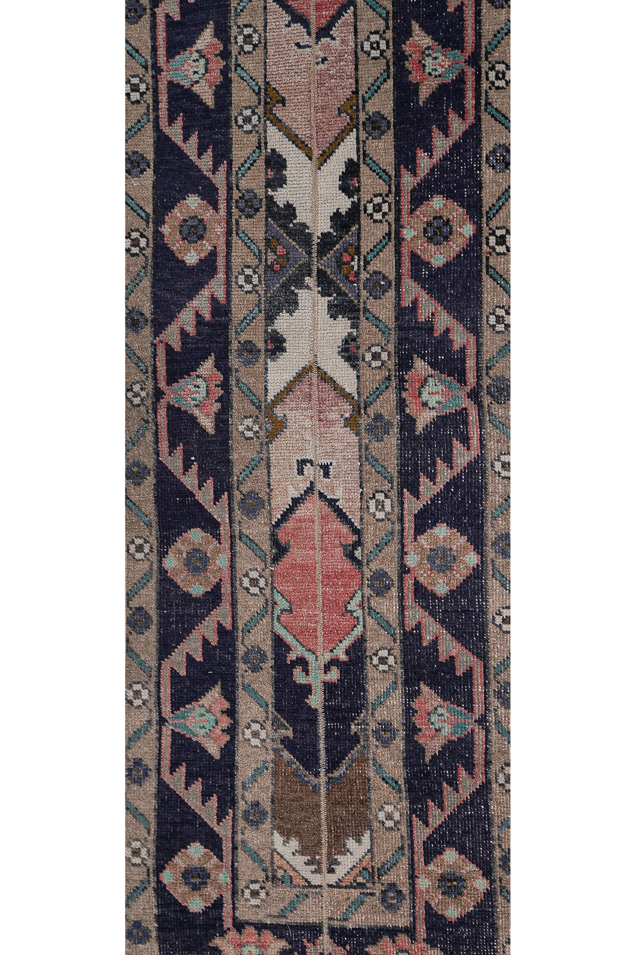 Vintage Turkish Runner Rug 1'8'' x 22'3''
